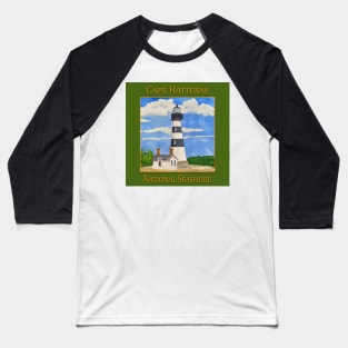 Bodie Lighthouse on Cape Hatteras National Seashore Baseball T-Shirt